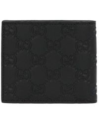 Gucci Men' S Wallet Signature Brown Leather Web Brown / White Stripe Fabric (GGMW2012)