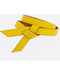 Phi 1.618 Yellow Double Twist Leather Bracelet - 1 Left - Multicolour
