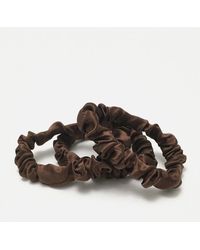 Krystell Barraza Cocoa Silk Hair Ties - Black