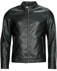 Jack & Jones - Leather Jacket Jjerocky Clean Jacket - Lyst