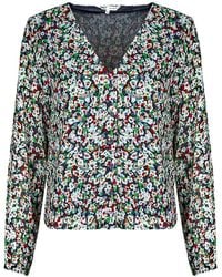 ONLY - Blouse Onldanielle Fr L/s V-neck Lurex Top Ptm - Lyst