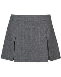 ONLY - Short Skirts Onlelly-noon Hw Pleat Check Skort - Lyst