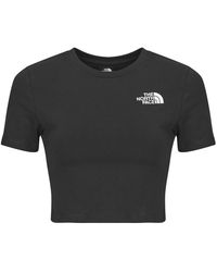 The North Face - T Shirt S/s Essential Cropped Slim Tee - Lyst
