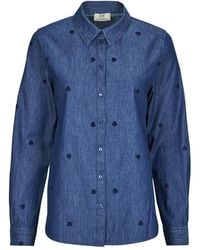 Jdy - Shirt Love L/s Embr Shirt - Lyst