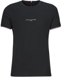 Tommy Hilfiger - T Shirt Tommy Logo Tipped Tee - Lyst