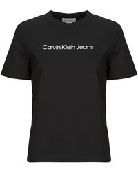 Calvin Klein - T Shirt A- Inst. Logo Classic Tee Ss - Lyst