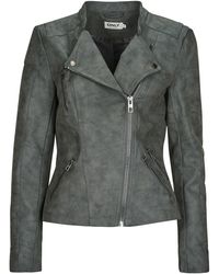 ONLY - Leather Jacket Onlava - Lyst
