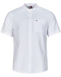 Tommy Hilfiger - Short Sleeved Shirt Tjm Reg Mao Linen Blend Ss Shirt - Lyst