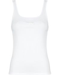 Calvin Klein - Tops / Sleeveless T-shirts Monologo Scoop Nk Rib Tanktop - Lyst