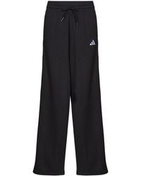 adidas - Tracksuit Bottoms 3-stripes Fleece Wide Pant - Lyst
