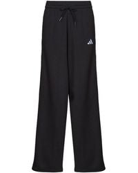 adidas - Tracksuit Bottoms 3-stripes Fleece Wide Pant - Lyst
