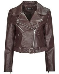 ONLY - Leather Jacket Onlnewvera Faux Leather Biker Cc Otw - Lyst