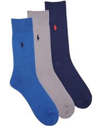 Polo Ralph Lauren - Socks 84023pk-merc 3pk-crew Sock-3 Pack - Lyst