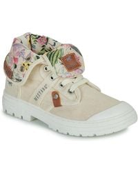 Mustang - Shoes (high-top Trainers) 26m0742007-off-white-multi - Lyst