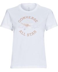 Converse - T Shirt Floral Chuck Taylor All Star Patch - Lyst