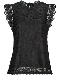 Pieces - Blouse Pcolline Sl Lace Top - Lyst