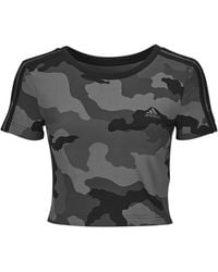 adidas - T Shirt Essentials 3-stripes Camo Print Baby T-shirt - Lyst