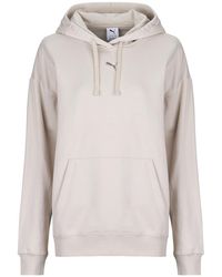 PUMA - Sweatshirts Ess Centered Cat Logo Relaxed Hoodie Fl - Lyst