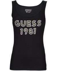 Guess - Tops / Sleeveless T-shirts Logo Tank Top - Lyst