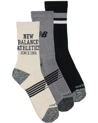 New Balance - Sports Socks Active Lifestyle Graphic Crew Socks 3 Packs - Lyst