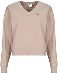PUMA - Sweatshirts Ess Elevated Comfort V-neck Crew Dk - Lyst