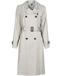 Tommy Hilfiger Db Lyocell Fluid Trench Trench Coat - Natural
