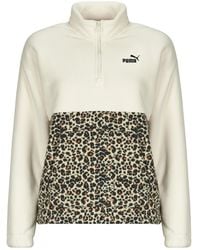 PUMA - Fleece Jacket Ess Graphic Animal Relaxed Half-zip Crew - Lyst