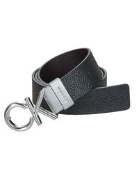 Calvin Klein - Belt Adj/rev Ck Metal Bombe Pb 35mm - Lyst