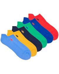 Polo Ralph Lauren - Sports Socks Asx117-solids-ped-6 Pack - Lyst