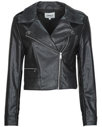 ONLY - Leather Jacket Onlcarmen Faux Leather - Lyst