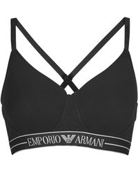 Emporio Armani - Sports Bras Everyday Cotton Padded Soft Coutour Bra - Lyst