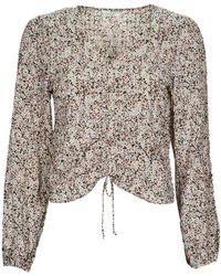 ONLY - Blouse Onlheidi L/s Ruching Top - Lyst