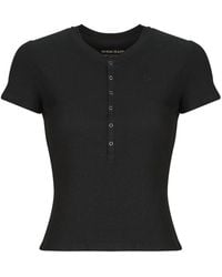 Guess - T Shirt Gj Ss Henley Waffle - Lyst
