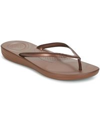 Fitflop - Iqushion Ergonomic Flip Flops Women's Flip Flops / Sandals (shoes) In Brown - Lyst