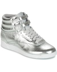 reebok high tops argento