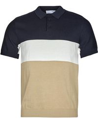 SELECTED - Polo Shirt Slhmattis Ss Knit Block Polo B - Lyst