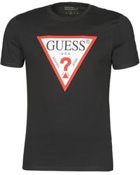 Guess Cn Ss Los Angeles Tee Men's T Shirt In White for Men | Lyst UK