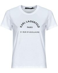 KARL LAGERFELD - T Shirt Rsg Glitter Petite T-shirt - Lyst