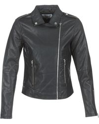 Vila - Vicara Leather Jacket - Lyst