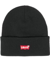 Levi's - Red Batwing Embroidered Slouchy Beanie Beanie - Lyst