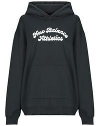 New Balance - Hoodies Linear Heritage Fleece Long Hoodie - Lyst
