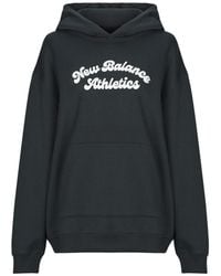 New Balance - Sweatshirt Linear Heritage Fleece Long Hoodie - Lyst