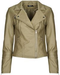 ONLY - Leather Jacket Onlgemma - Lyst