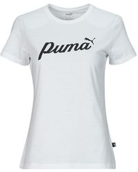 PUMA - T Shirt Ess+ Blossom Script Tee - Lyst