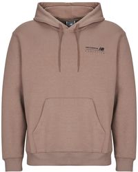 New Balance - Hoodies Linear Graphic Fleece Hoodie - Lyst