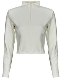 Converse - Blouse Half-zip Mock Neck Long Sleeve Top - Lyst