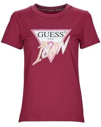 Guess - T Shirt Ss Cn Icon Tee - Lyst