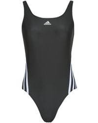 adidas - Adidas Training 3 Stripe Bathing Suit - Lyst
