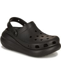 Crocs™ - Classic Platform Lined Clog Black Size 7 Uk - Lyst