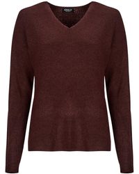 ONLY - Sweater Onlcamilla V-neck L/s Pullover Knt - Lyst